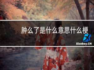 肿么了是什么意思什么梗