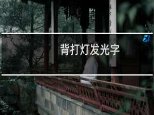 背打灯发光字