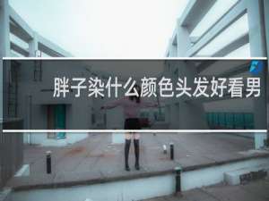 胖子染什么颜色头发好看男