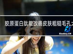 胶原蛋白肽能改善皮肤粗糙毛孔大吗