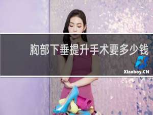 胸部下垂提升手术要多少钱