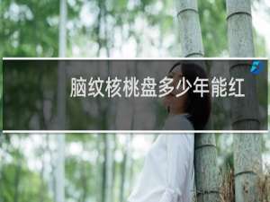 脑纹核桃盘多少年能红