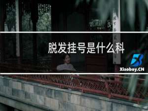 脱发挂号是什么科