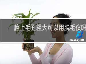 脸上毛孔粗大可以用脱毛仪吗