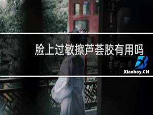 脸上过敏擦芦荟胶有用吗