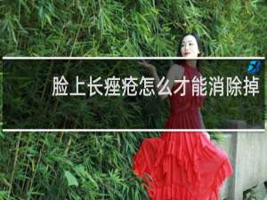 脸上长痤疮怎么才能消除掉