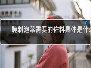 腌制泡菜需要的佐料具体是什么