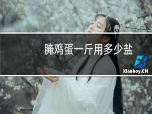 腌鸡蛋一斤用多少盐