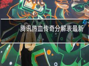 腾讯热血传奇分解表最新