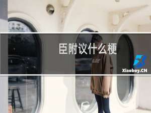 臣附议什么梗