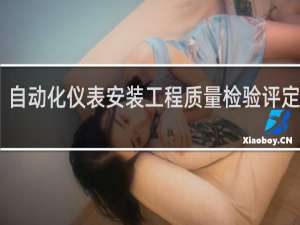 自动化仪表安装工程质量检验评定标准