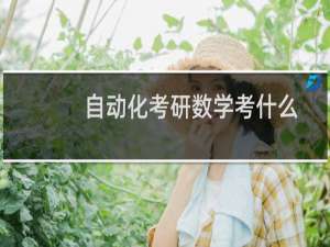 自动化考研数学考什么