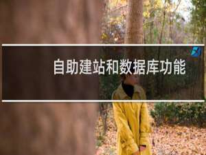 自助建站和数据库功能找不到了