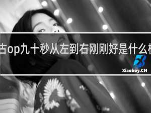 自古op九十秒从左到右刚刚好是什么梗什么梗