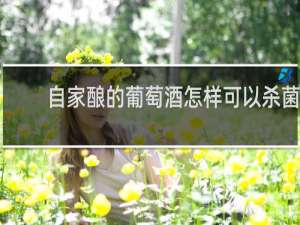 自家酿的葡萄酒怎样可以杀菌