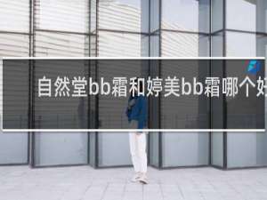 自然堂bb霜和婷美bb霜哪个好