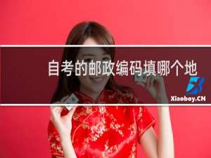 自考的邮政编码填哪个地方