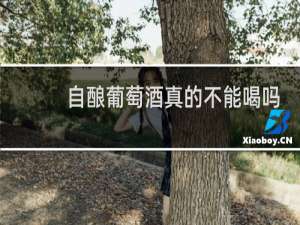 自酿葡萄酒真的不能喝吗