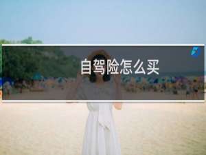 自驾险怎么买