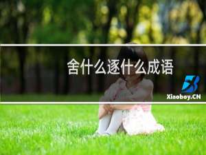 舍什么逐什么成语