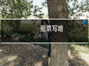 船票写啥