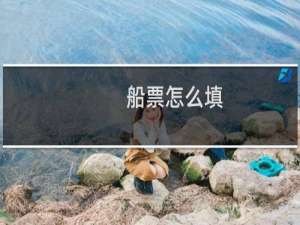 船票怎么填