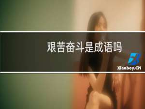 艰苦奋斗是成语吗