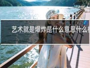 艺术就是爆炸是什么意思什么梗