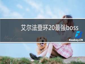 艾尔法登环 最强boss