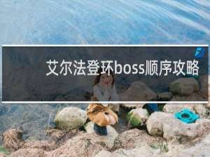 艾尔法登环boss顺序攻略