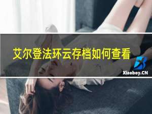 艾尔登法环云存档如何查看