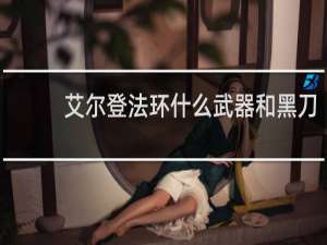 艾尔登法环什么武器和黑刀