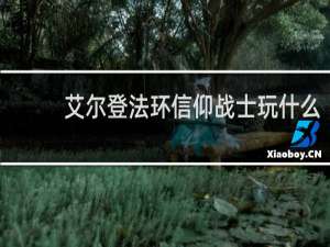 艾尔登法环信仰战士玩什么