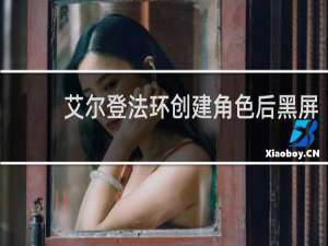 艾尔登法环创建角色后黑屏