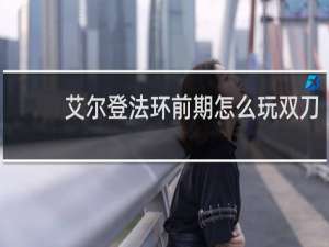 艾尔登法环前期怎么玩双刀