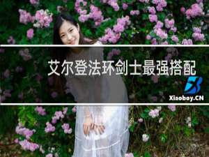 艾尔登法环剑士最强搭配