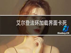 艾尔登法环加载界面卡死