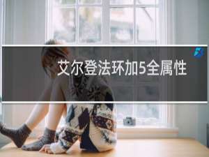 艾尔登法环加5全属性