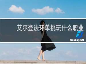 艾尔登法环单挑玩什么职业