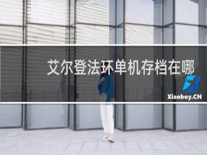 艾尔登法环单机存档在哪