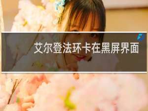 艾尔登法环卡在黑屏界面