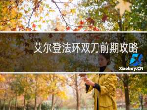 艾尔登法环双刀前期攻略