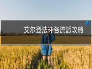 艾尔登法环各流派攻略