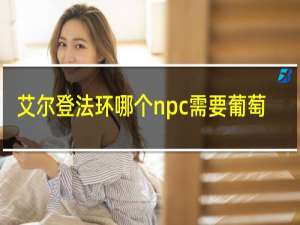 艾尔登法环哪个npc需要葡萄