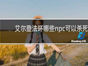 艾尔登法环哪些npc可以杀死