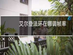 艾尔登法环在哪调帧率