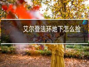 艾尔登法环地下怎么捡