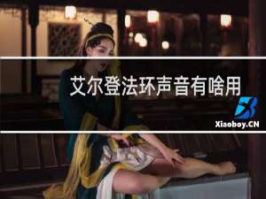 艾尔登法环声音有啥用