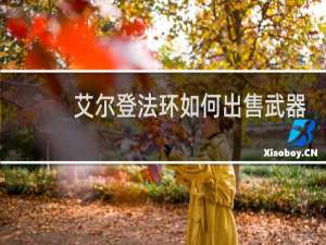 艾尔登法环如何出售武器