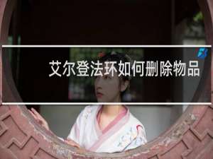 艾尔登法环如何删除物品